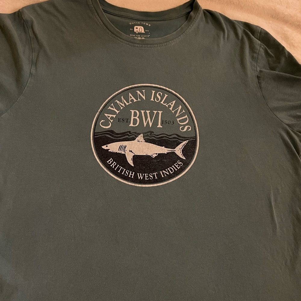 Teal oversized men’s Cayman Islands shirt